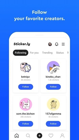 Stickerly表情包 screenshot