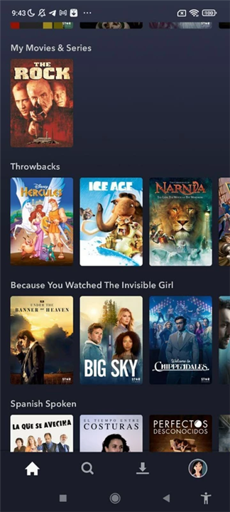 Disney+ screenshot