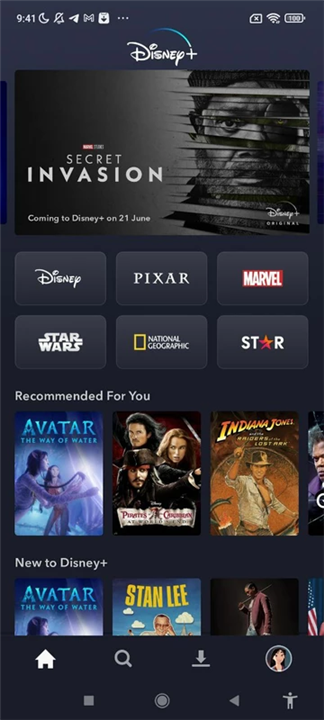 Disney+ screenshot