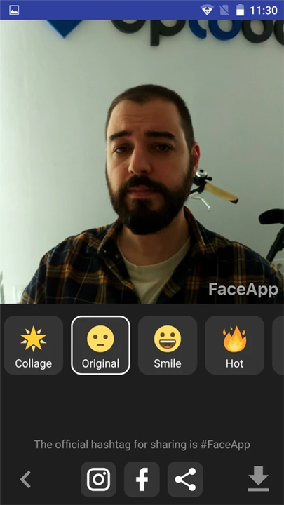 FaceApp screenshot