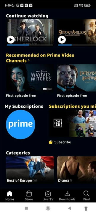 Amazon Prime Video screenshot