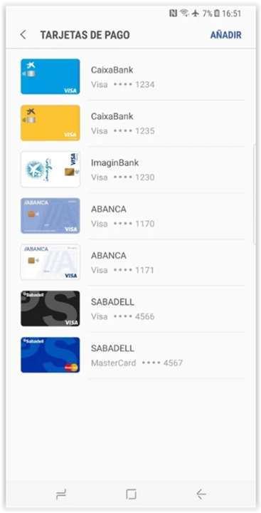 Samsung Pay screenshot