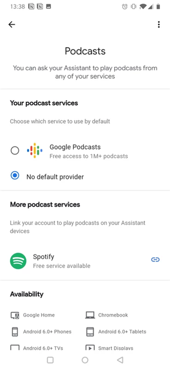 Google Home screenshot