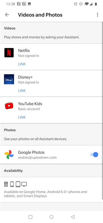 Google Home screenshot