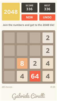 2048 screenshot