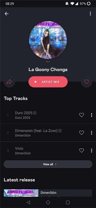 Deezer screenshot