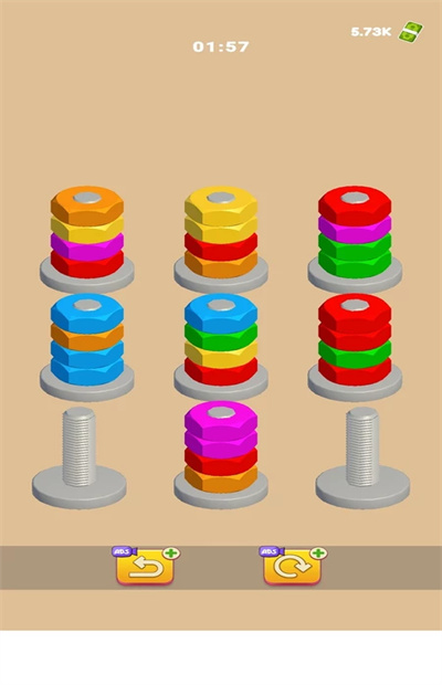 Nuts & Bolts, Color Screw Sort screenshot