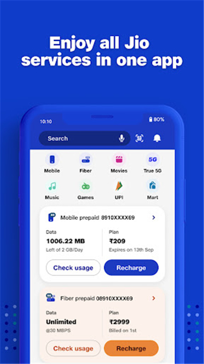 MyJio screenshot