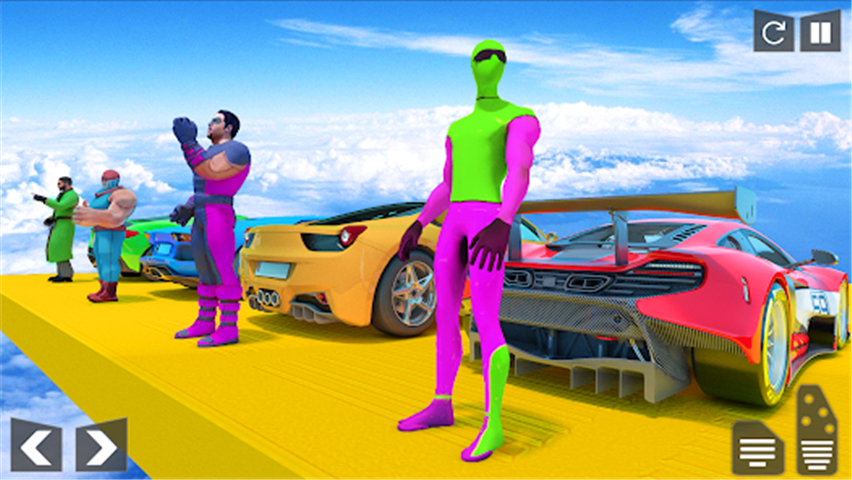 Superhero Car Mega Ramp Games screenshot