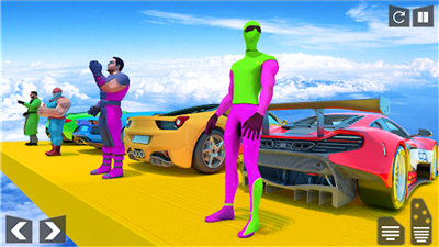 Superhero Car Mega Ramp Games screenshot