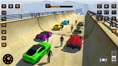 Superhero Car Mega Ramp Games screenshot