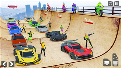 Superhero Car Mega Ramp Games screenshot