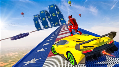 Superhero Car Mega Ramp Games