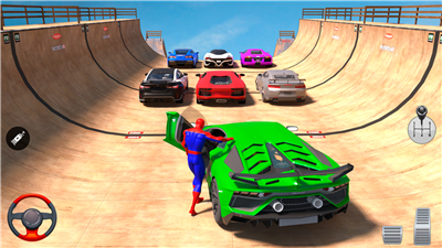 Superhero Car Mega Ramp Games