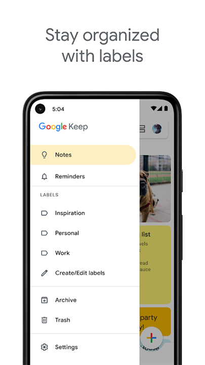 Google Keep screenshot