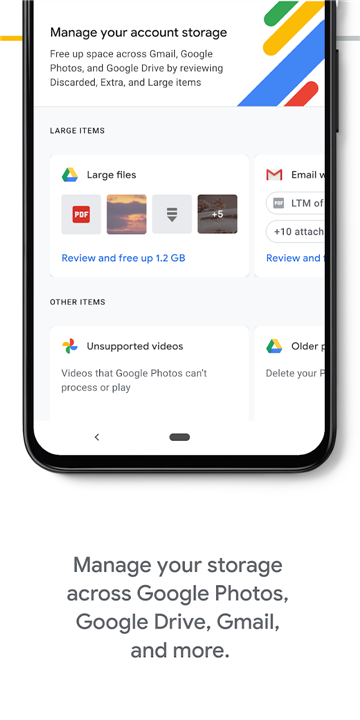 Google One screenshot