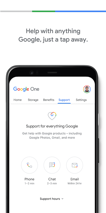 Google One screenshot