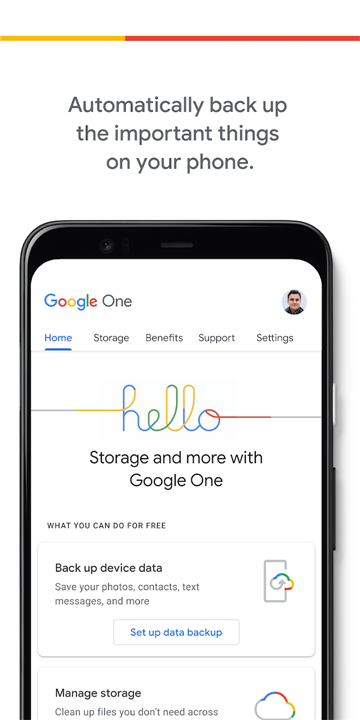 Google One screenshot