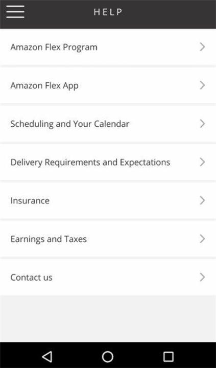 Amazon Flex screenshot