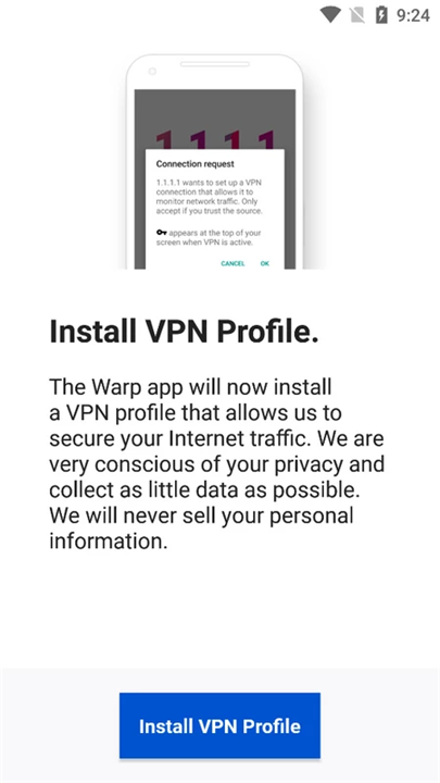 1.1.1.1 WARP: Safer Internet screenshot