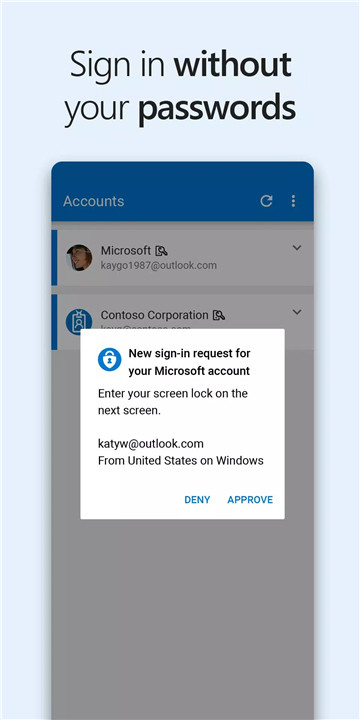 Microsoft Authenticator screenshot