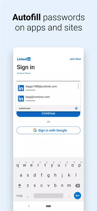 Microsoft Authenticator screenshot