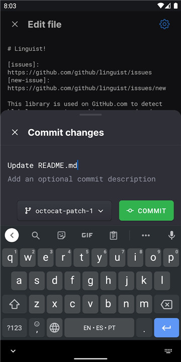 GitHub screenshot