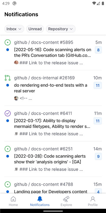 GitHub screenshot