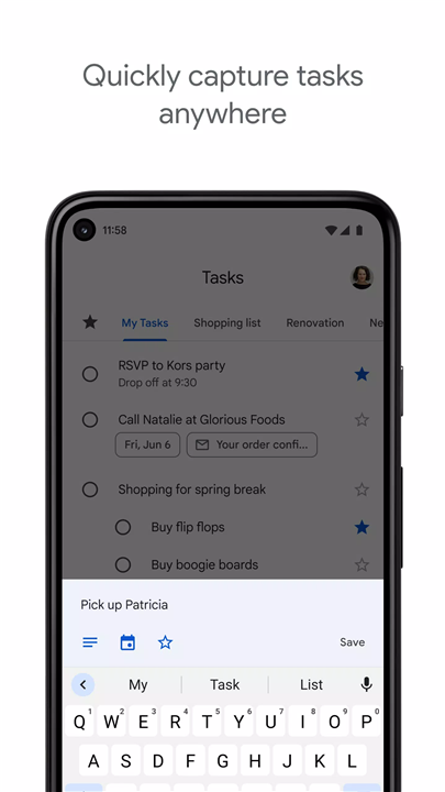 Google Tasks screenshot