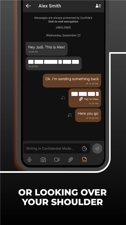 Confide screenshot