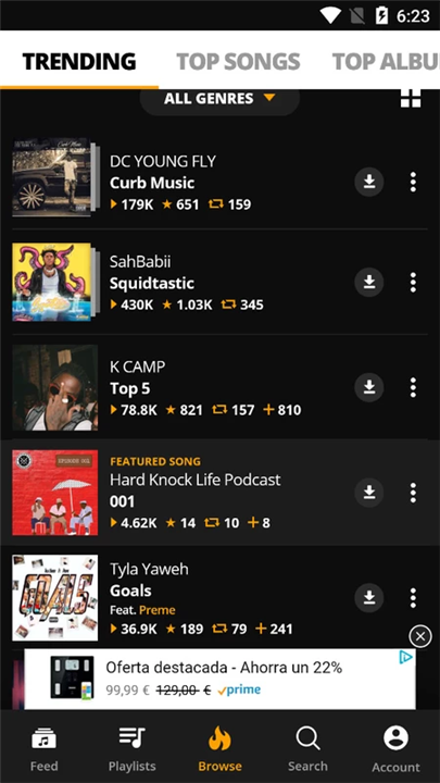 Audiomack screenshot