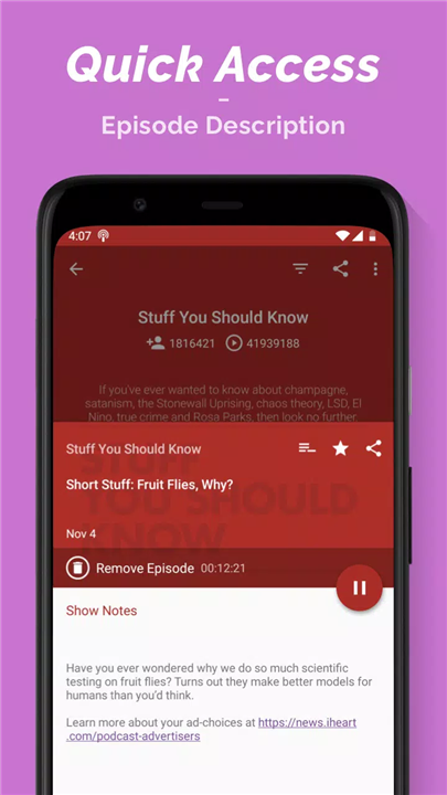 Podcast Player screenshot