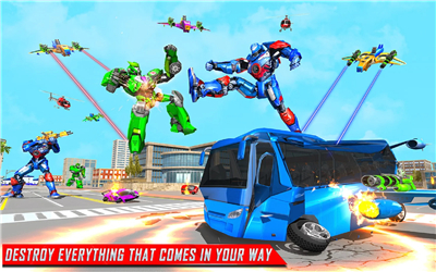 Bus Robot Car War – Robot Game screenshot