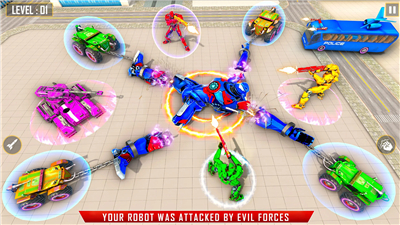 Bus Robot Car War – Robot Game