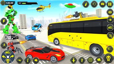 School Bus Robot Car Game screenshot