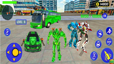 Army Bus Robot Car Games 3D screenshot