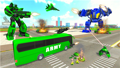 Army Bus Robot Car Games 3D screenshot