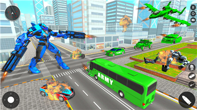 Army Bus Robot Bus Game 3D