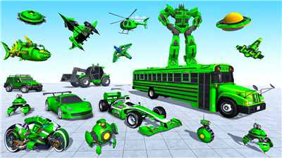 Army Bus Robot Bus Game 3D