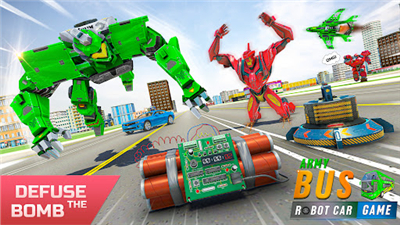 Army Bus Robot Bus Game 3D