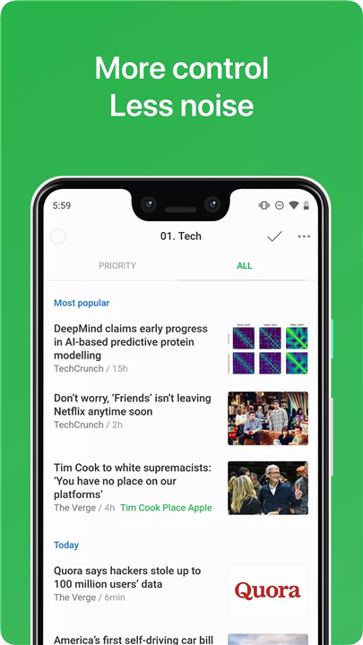 Feedly screenshot