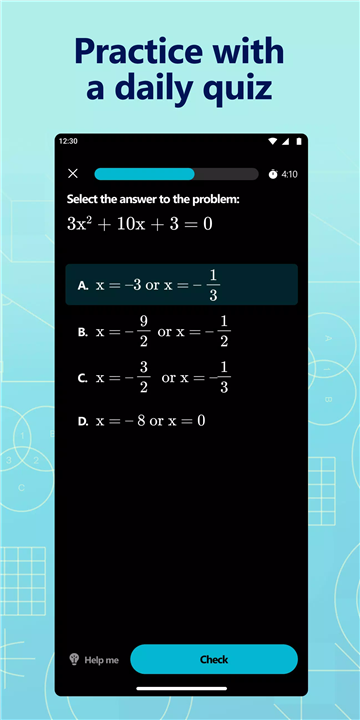 Microsoft Math Solver screenshot