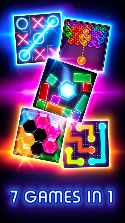 Tic Tac Toe Glow: 2 Players