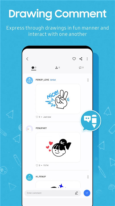 PENUP – Drawing-sharing SNS screenshot