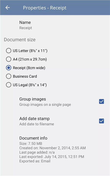 TurboScan™: PDF scanner screenshot