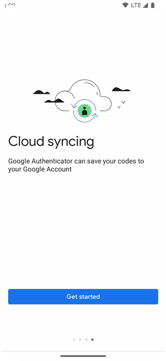 Google Authenticator screenshot