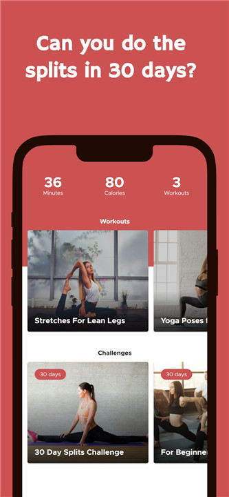 30 Day Splits Challenge screenshot