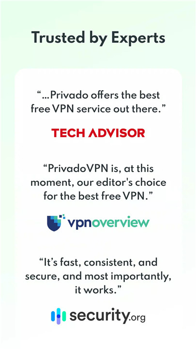 PrivadoVPN screenshot