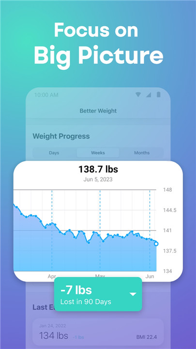 Weight Tracker, BMI Calculator screenshot