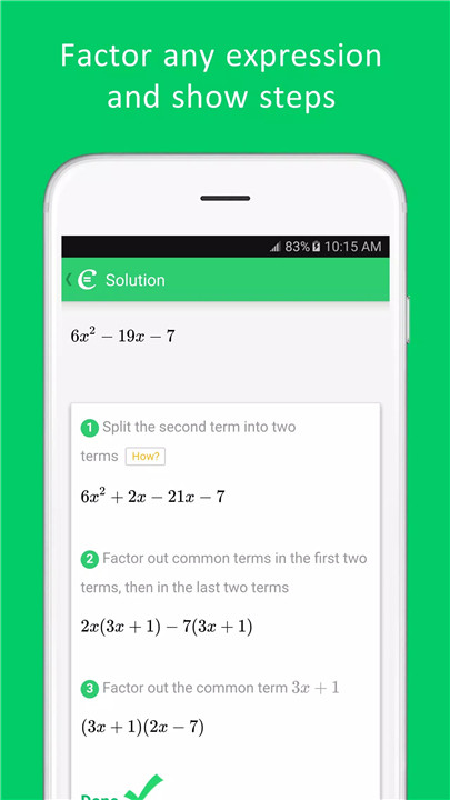 Cymath screenshot